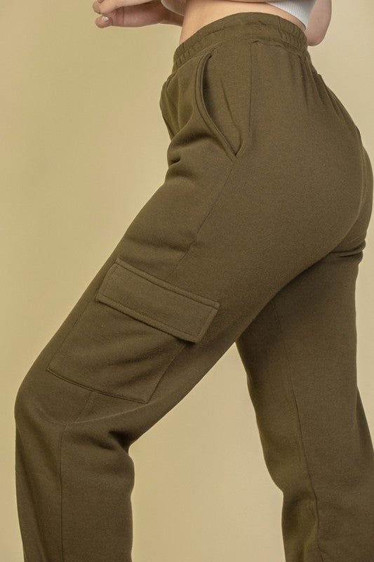 Side Pocket Drawstring Waist Sweatpants - Demented Sisters
