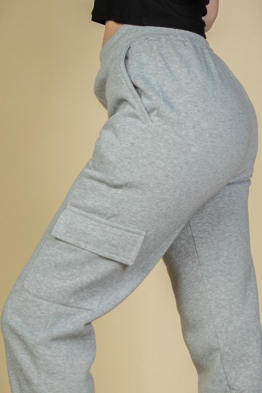 Side Pocket Drawstring Waist Sweatpants - Demented Sisters