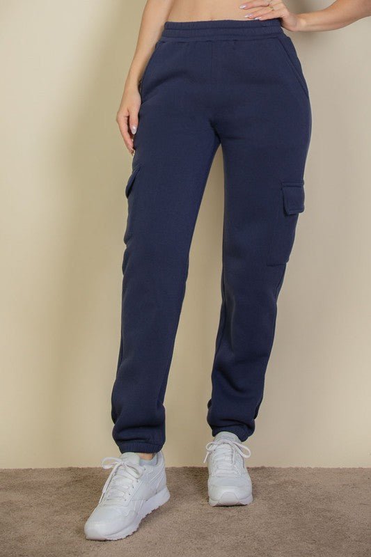 Side Pocket Drawstring Waist Sweatpants - Demented Sisters