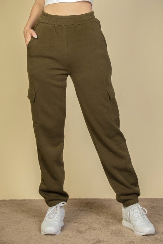 Side Pocket Drawstring Waist Sweatpants - Demented Sisters