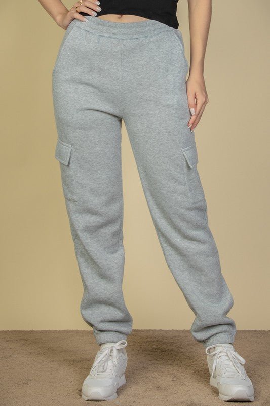 Side Pocket Drawstring Waist Sweatpants - Demented Sisters