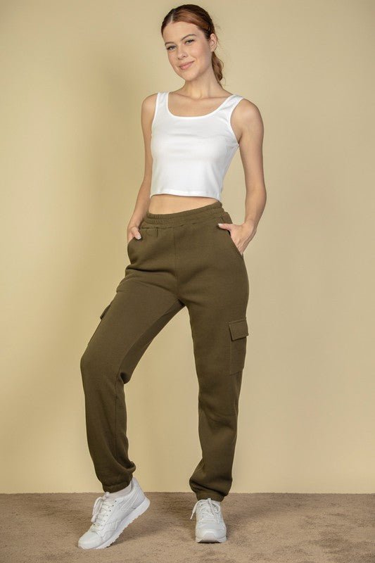 Side Pocket Drawstring Waist Sweatpants - Demented Sisters