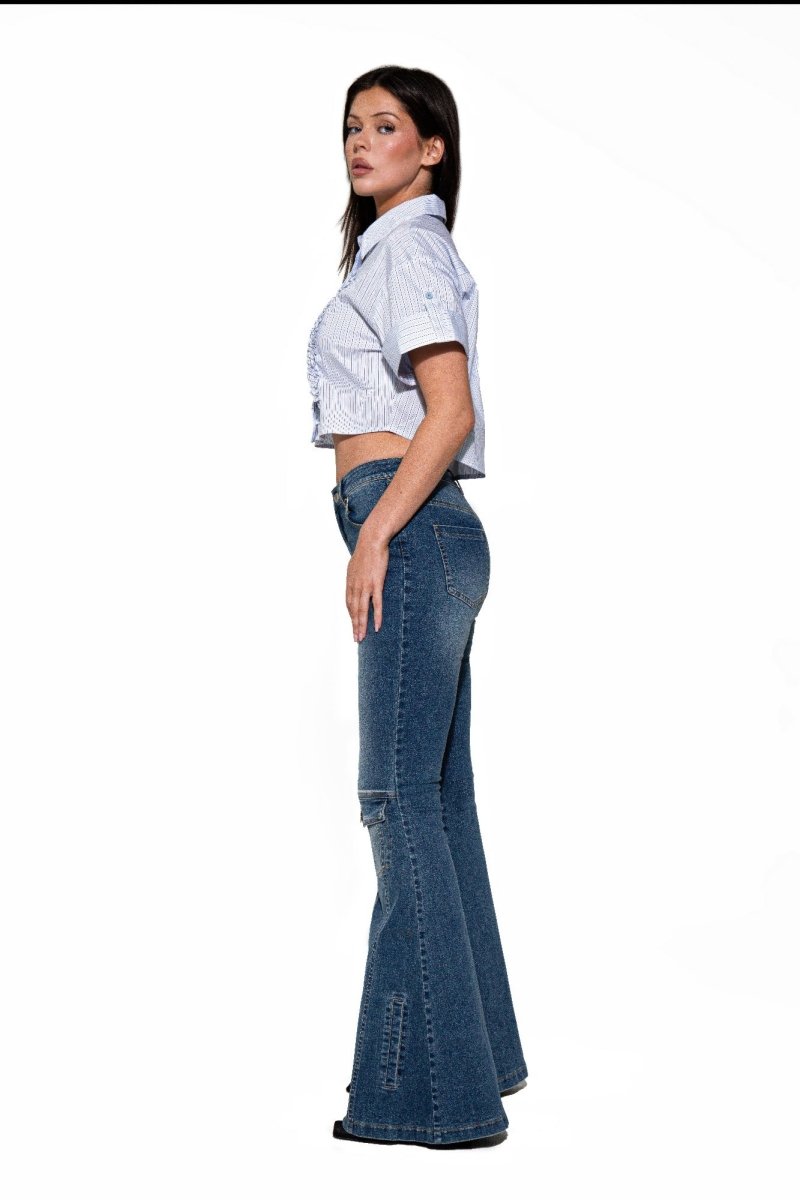 Signal Flare High-rise Panel Jeans - Demented Sisters