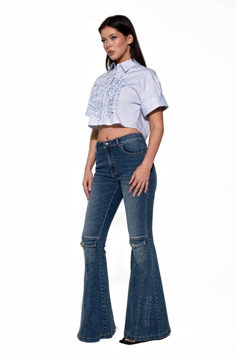 Signal Flare High-rise Panel Jeans - Demented Sisters
