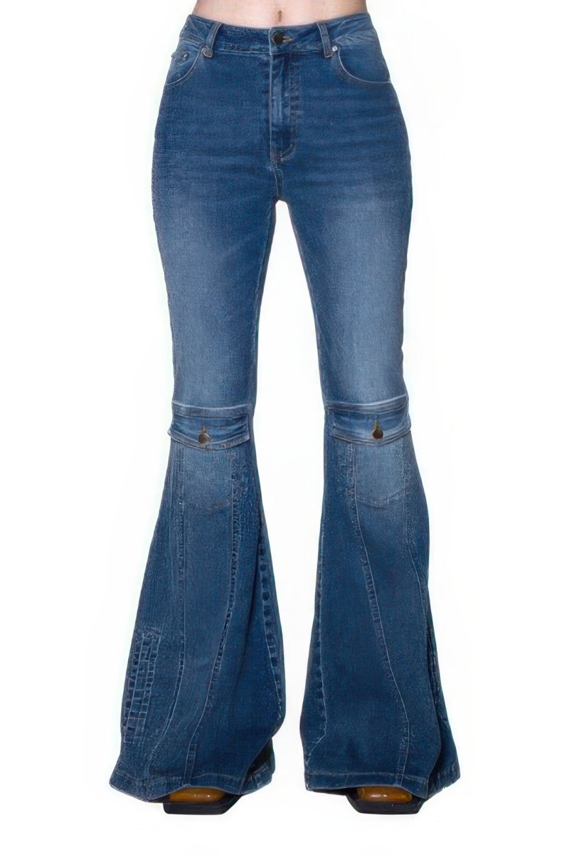Signal Flare High-rise Panel Jeans - Demented Sisters