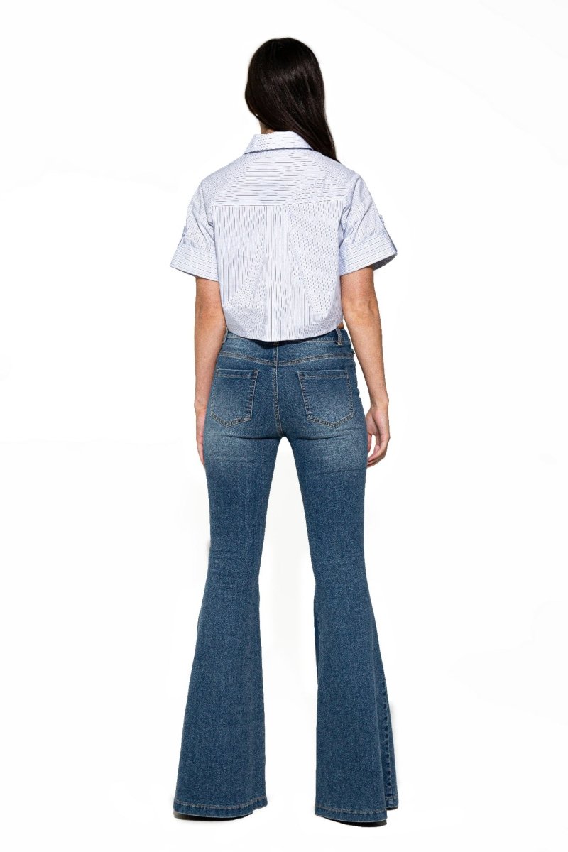 Signal Flare High-rise Panel Jeans - Demented Sisters