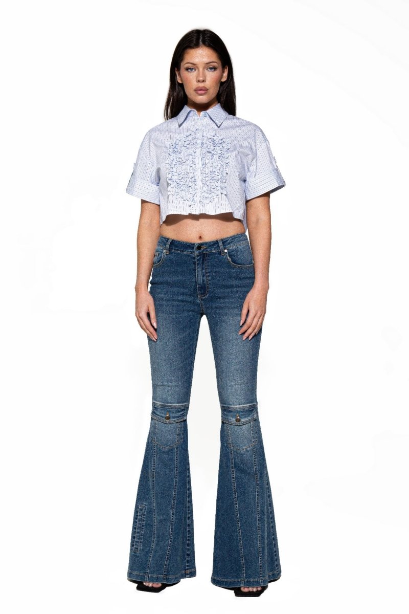 Signal Flare High-rise Panel Jeans - Demented Sisters