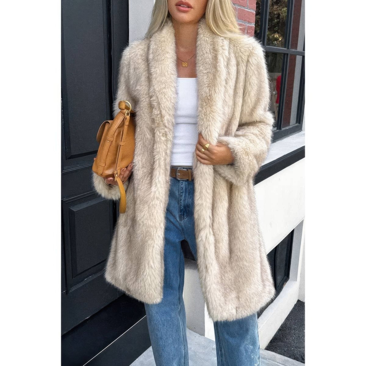 Solid Fluffy Faux Fur Shaggy Long Body Outwear - Demented Sisters