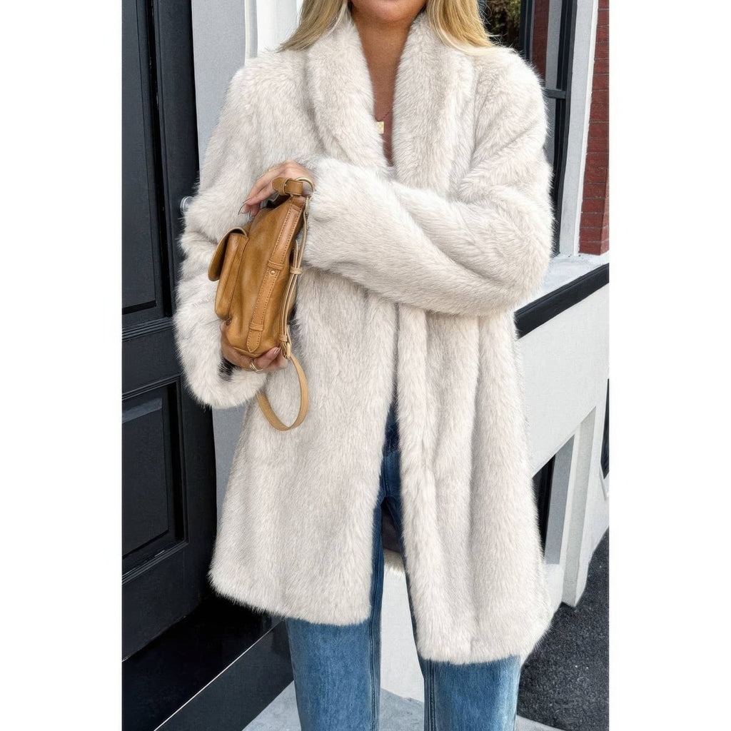 Solid Fluffy Faux Fur Shaggy Long Body Outwear - Demented Sisters