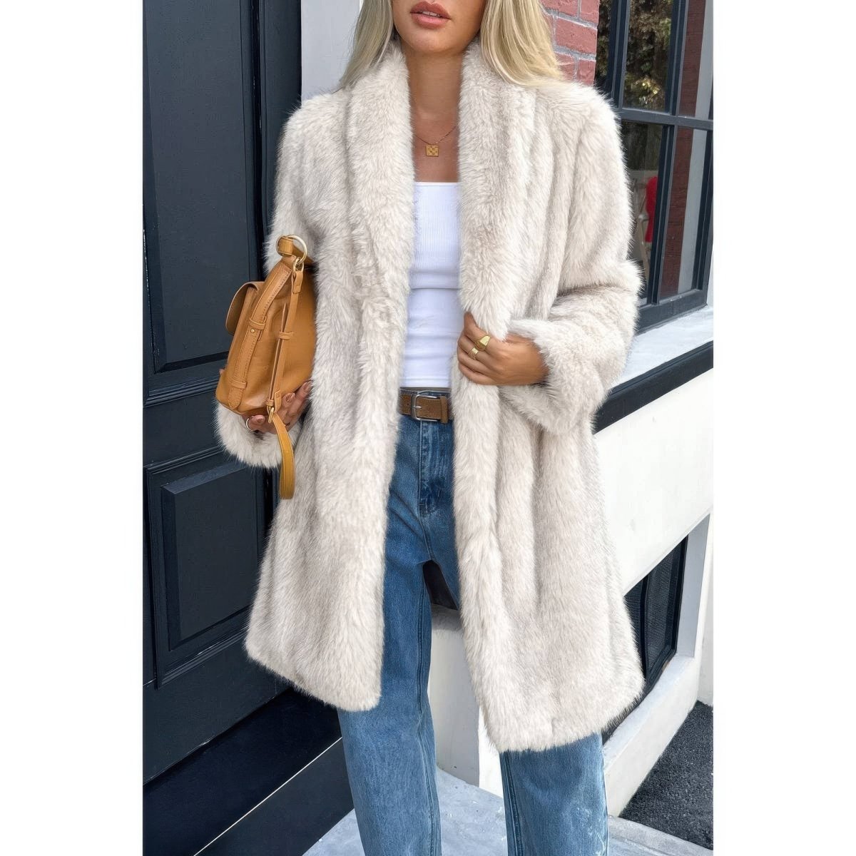 Solid Fluffy Faux Fur Shaggy Long Body Outwear - Demented Sisters