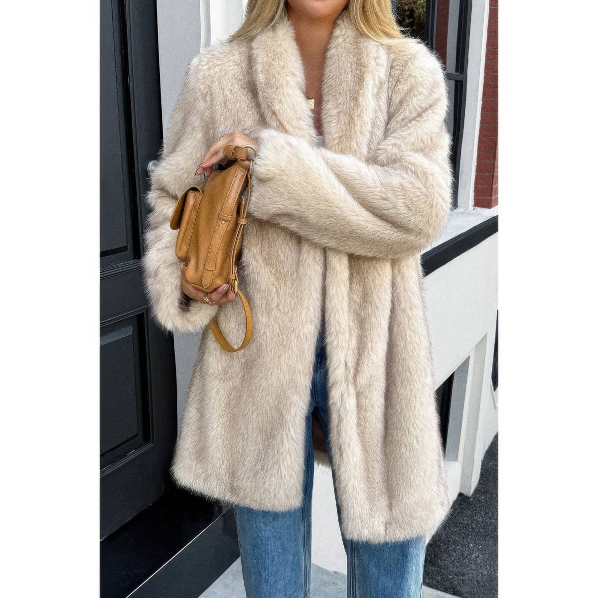 Solid Fluffy Faux Fur Shaggy Long Body Outwear - Demented Sisters