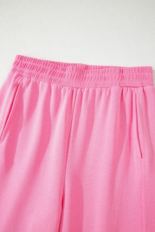 Solid Ribbed Tank Top & Sweatpants Set - Demented Sisters