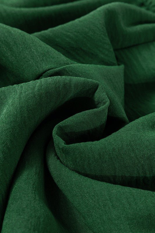 Solid Smocked Sleeveless Pocketed Romper - Demented Sisters