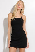 Solid Spaghetti strap mini dress - Demented Sisters