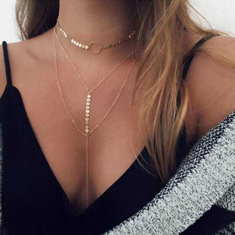 Three Layer Lariat Choker Necklace - Demented Sisters