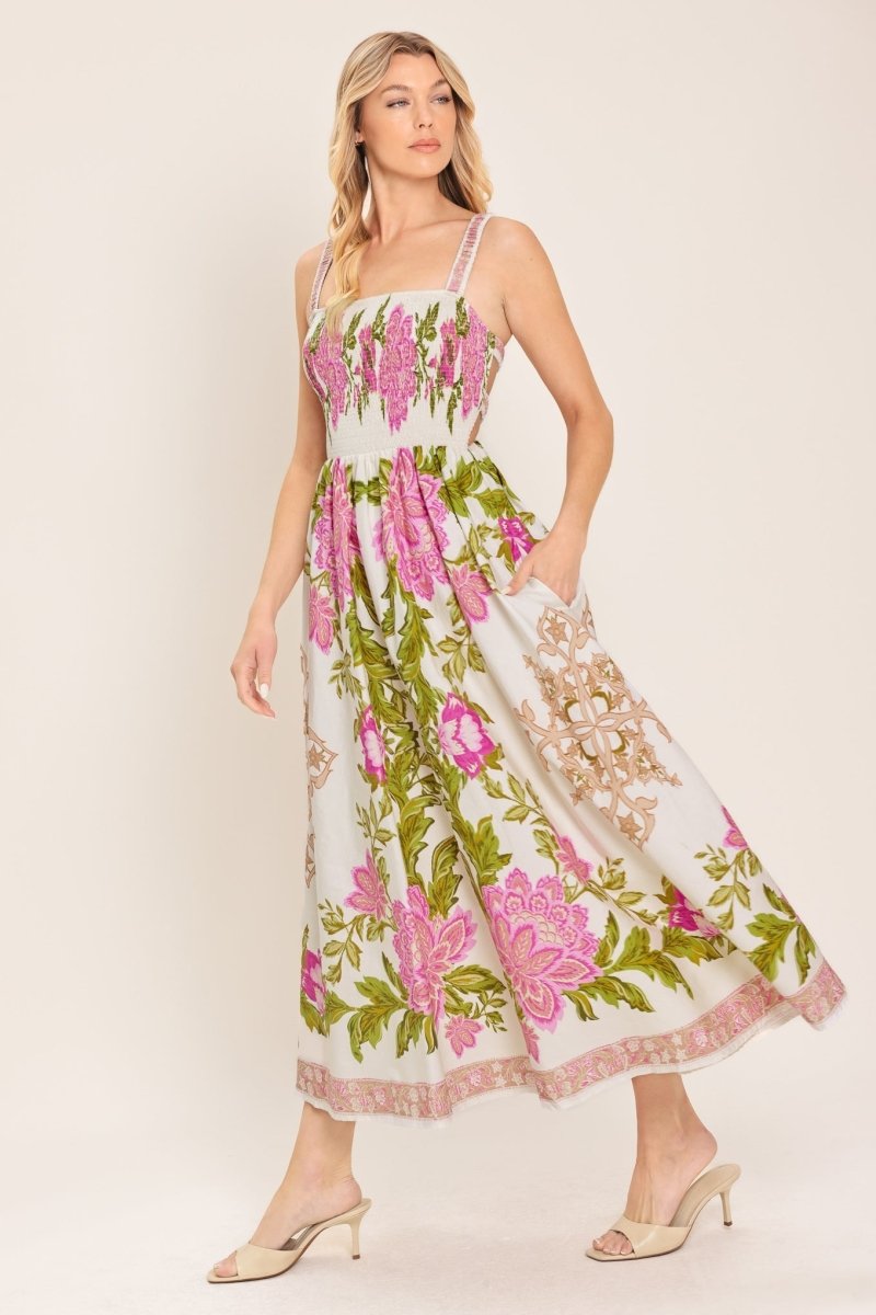 SPRINGTIME IN PARIS WOVEN MIDI DRESS - Demented Sisters