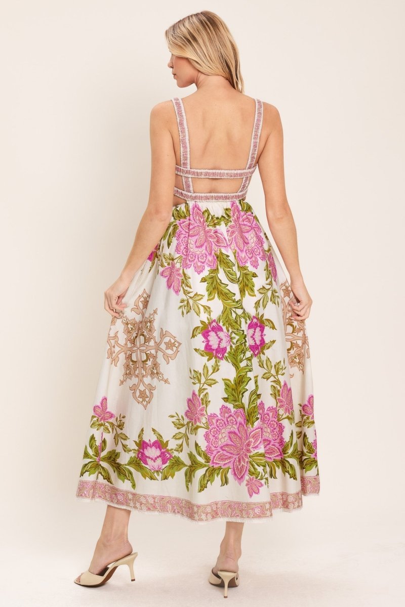 SPRINGTIME IN PARIS WOVEN MIDI DRESS - Demented Sisters
