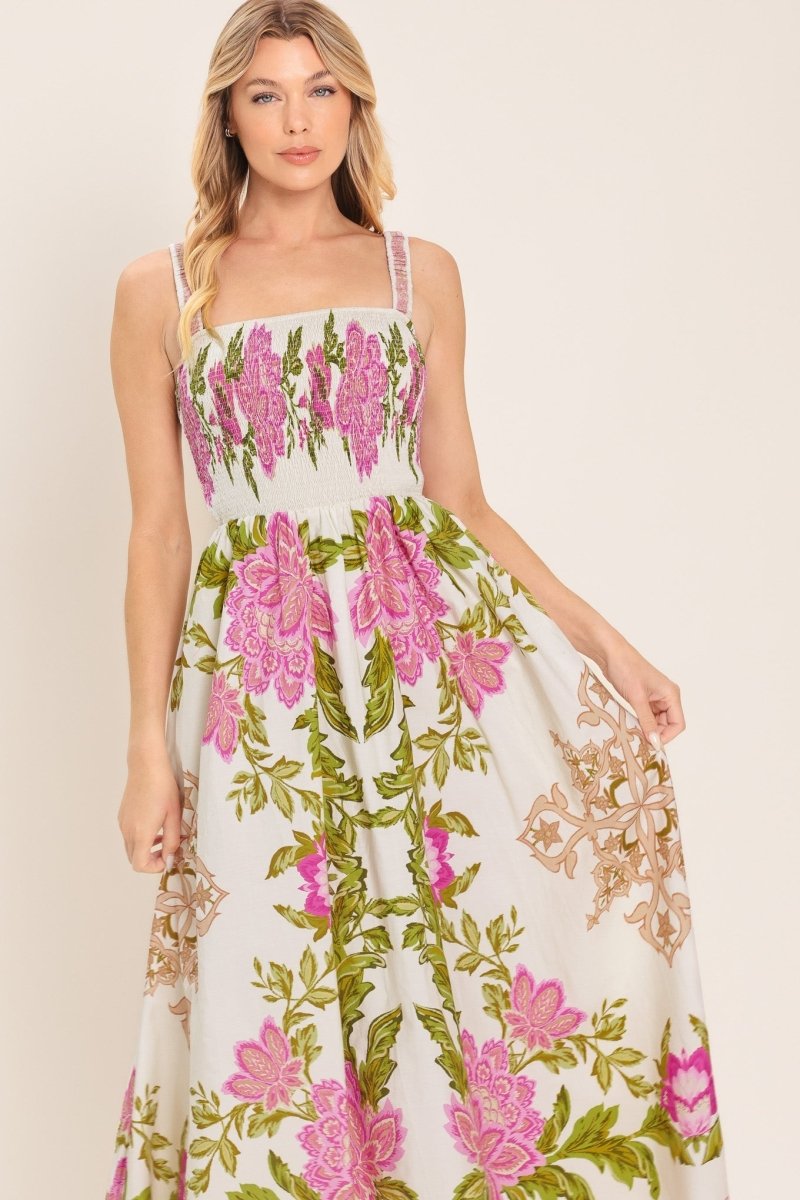 SPRINGTIME IN PARIS WOVEN MIDI DRESS - Demented Sisters