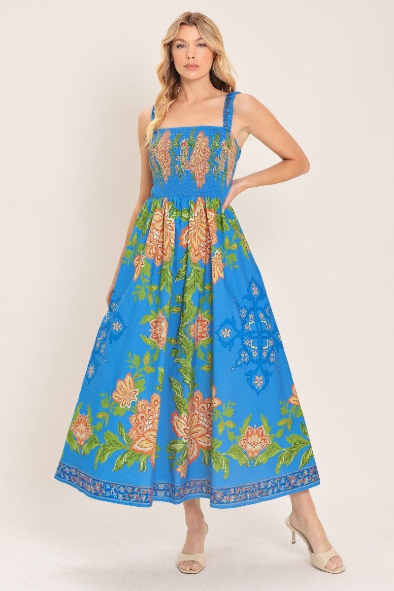 SPRINGTIME IN PARIS WOVEN MIDI DRESS - Demented Sisters