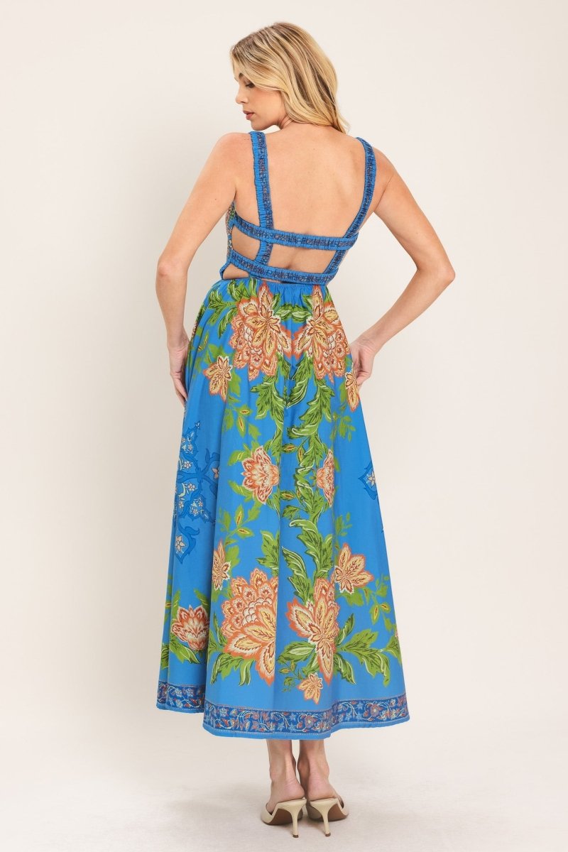 SPRINGTIME IN PARIS WOVEN MIDI DRESS - Demented Sisters