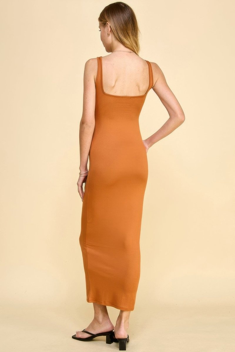 Square Neck Tank Maxi Dress - Demented Sisters