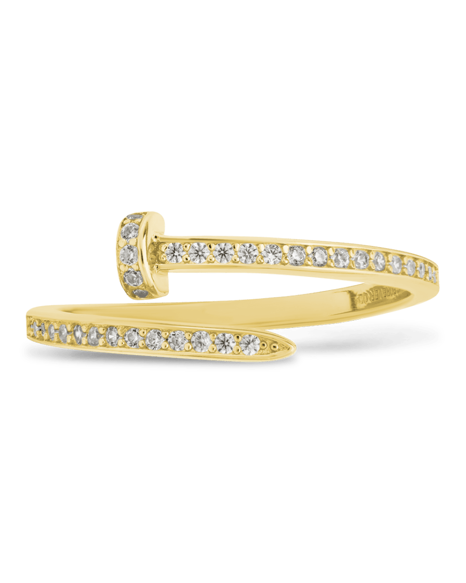 Sterling Silver Journey Twisted Sparkle Wrap Ring - Demented Sisters
