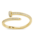 Sterling Silver Journey Twisted Sparkle Wrap Ring - Demented Sisters