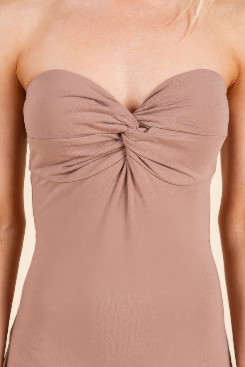 Strapless Twisted Detail Biker Suit - Demented Sisters