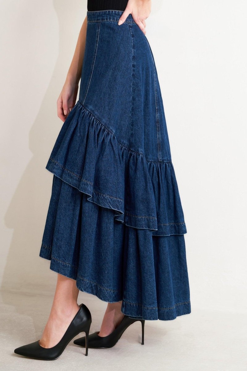 SUNDAY STROLL DENIM MAXI SKIRT - Demented Sisters