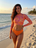 Sunset Dreamer Two Piece Long Sleeve Rashguard - Demented Sisters