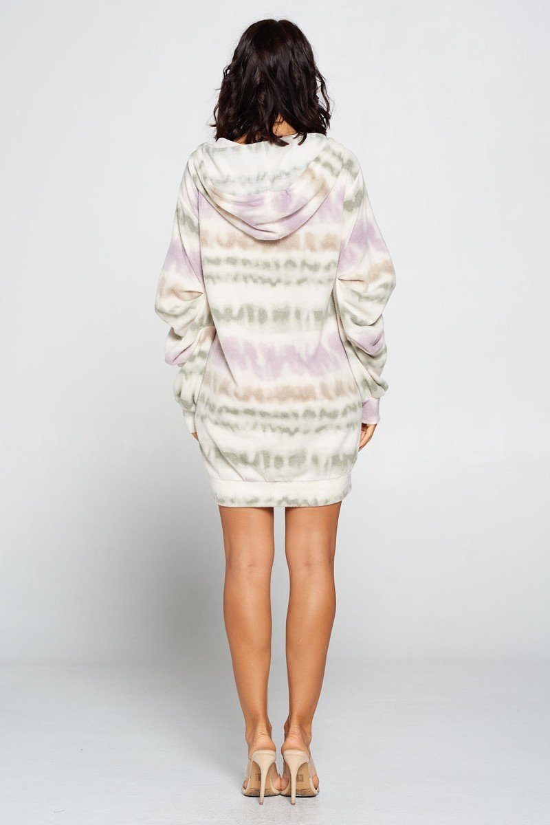 Terry Brushed Print Sweater Dress - Demented Sisters