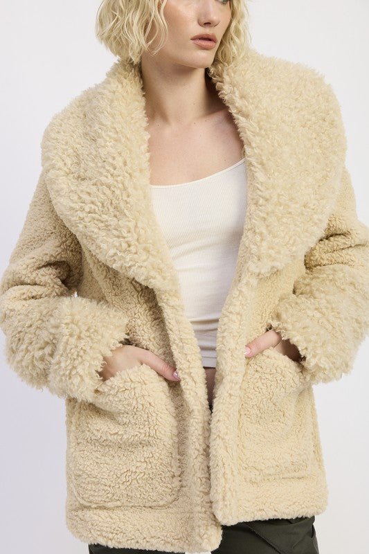 The Diva Jacket - Fleece with Faux Fur Trim - Demented Sisters