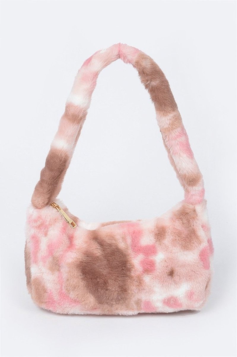 Tie Dye Fur Shoulder Bag - Demented Sisters