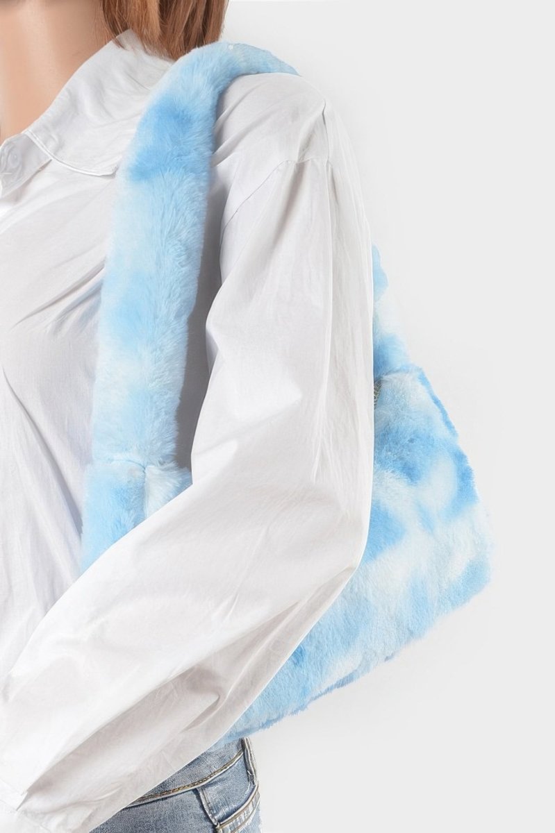 Tie Dye Fur Shoulder Bag - Demented Sisters