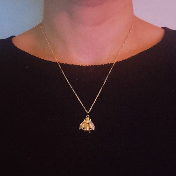 Timeless Vintage Bee Pendant Necklace - Demented Sisters