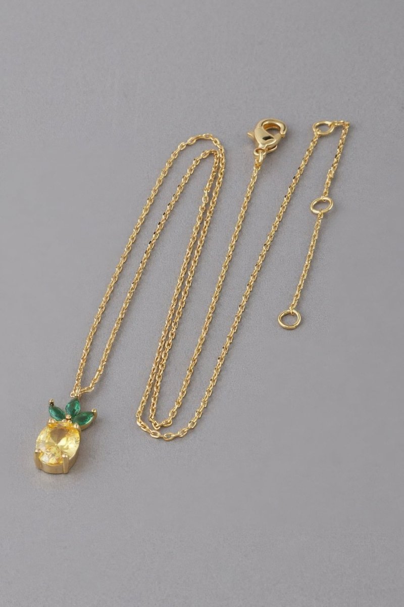 Tropical Pineapple Pendant Necklace - Demented Sisters