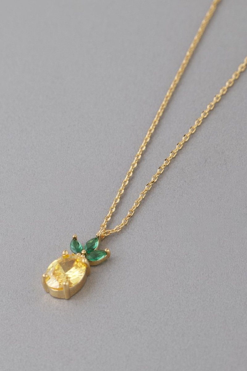 Tropical Pineapple Pendant Necklace - Demented Sisters