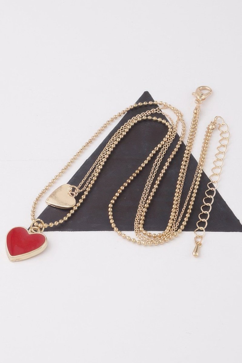 Twin Hearts Pendant Necklace - Demented Sisters