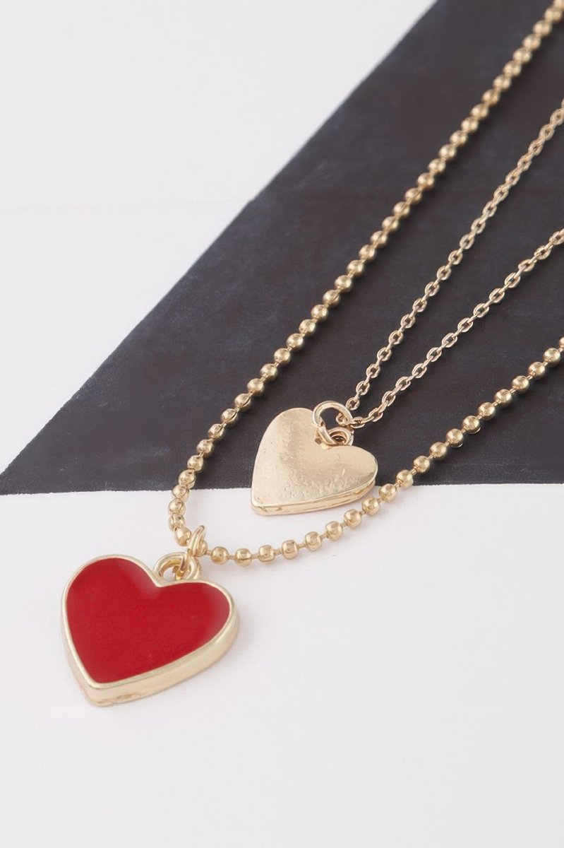 Twin Hearts Pendant Necklace - Demented Sisters