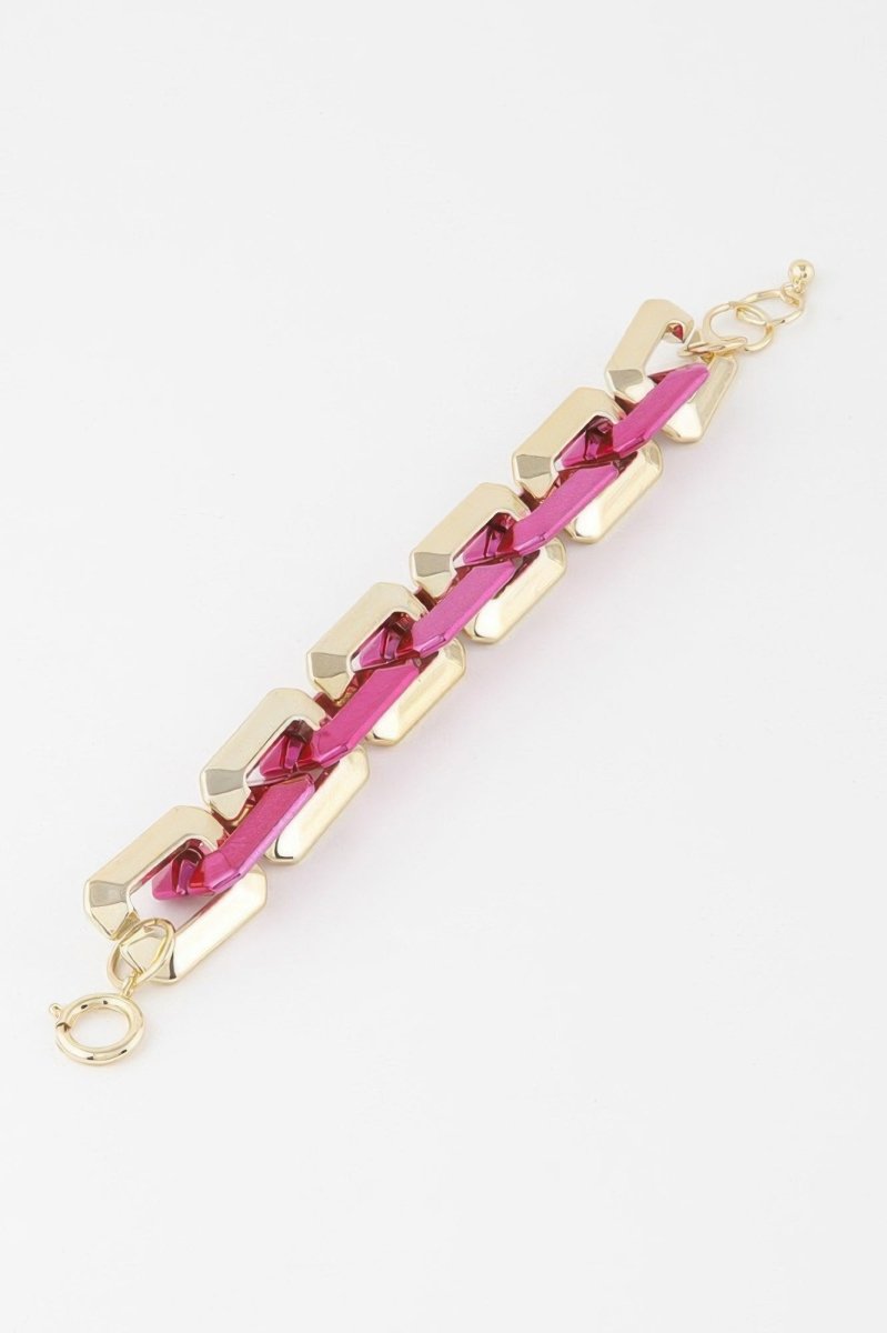 Two Toned Link Chain Bracelet - Demented Sisters
