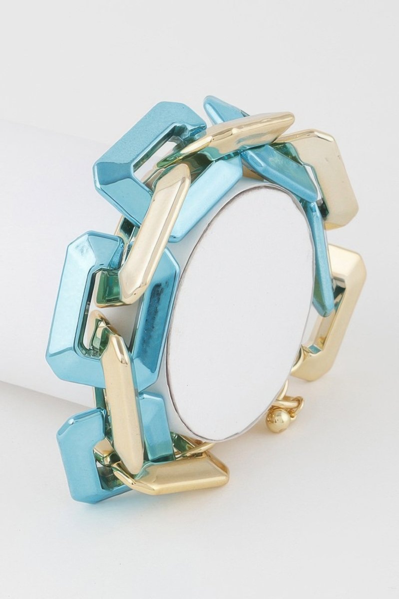 Two Toned Link Chain Bracelet - Demented Sisters