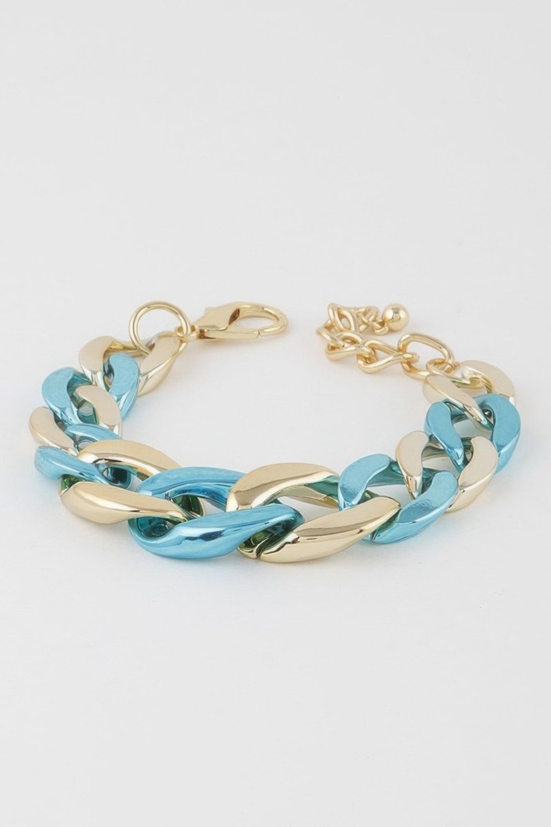 Two Toned Twisted Chain Bracelet - Demented Sisters