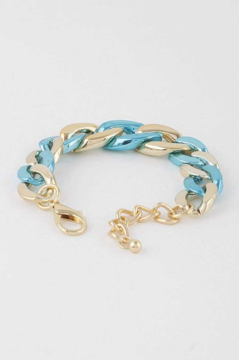 Two Toned Twisted Chain Bracelet - Demented Sisters
