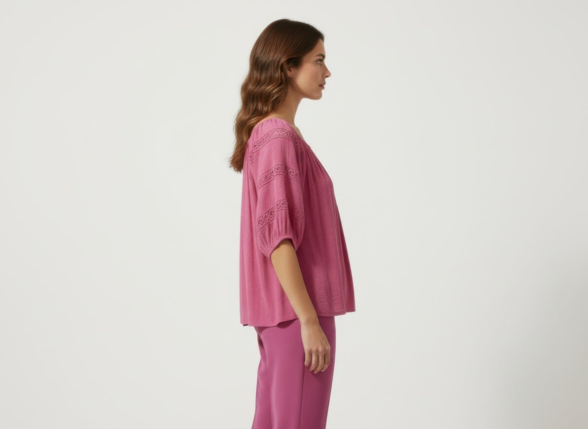 Unique Spectrum Solid Short Sleeve Blouse - Demented Sisters