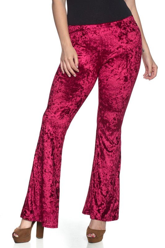 Velvet flare pants plus - Demented Sisters
