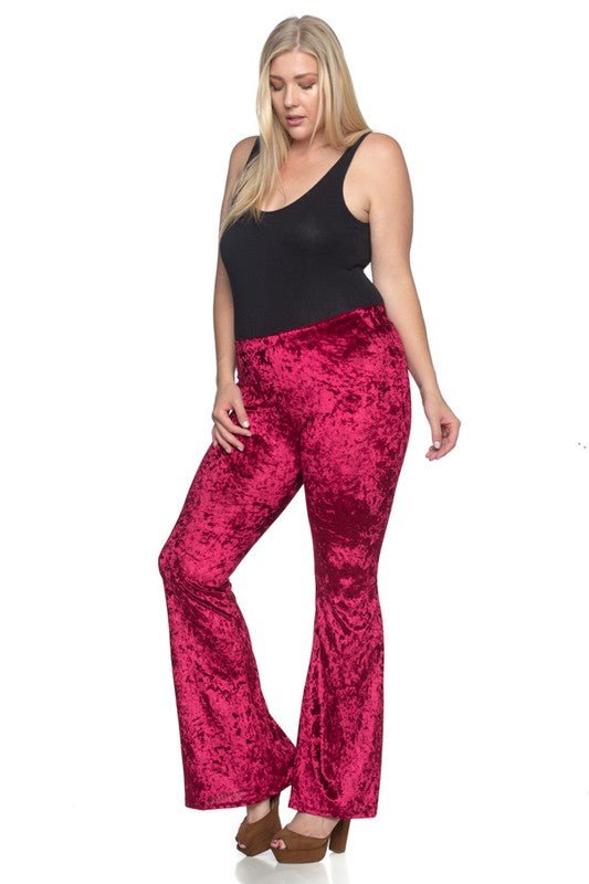 Velvet flare pants plus - Demented Sisters