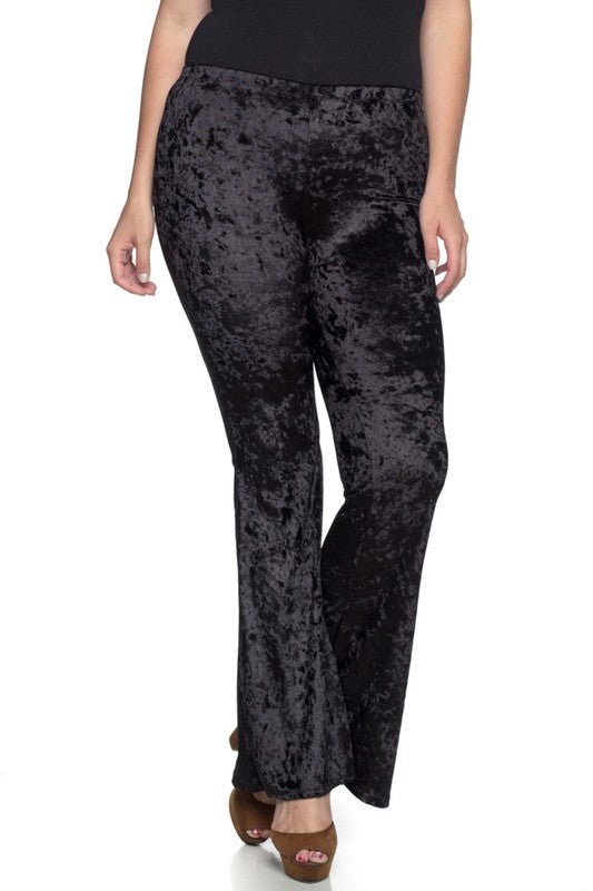 Velvet flare pants plus - Demented Sisters
