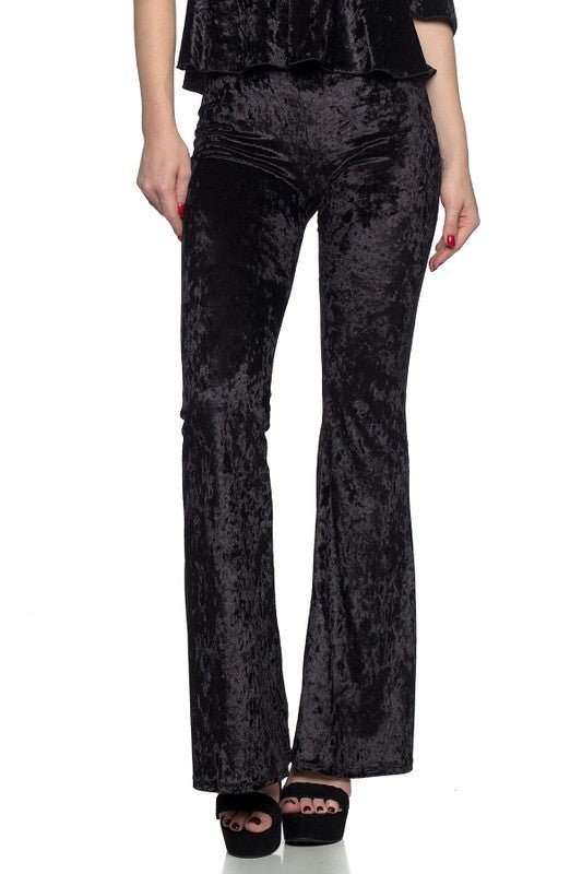 Velvet flare pants - Demented Sisters