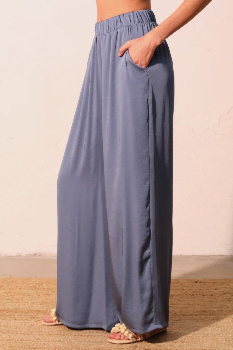 Washed Poly Silk Pocket Pants - Demented Sisters