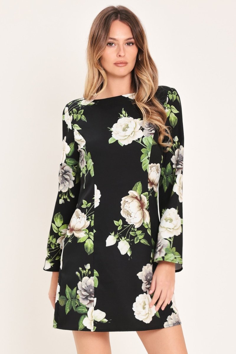 WHISPERING ROSES WOVEN MINI DRESS - Demented Sisters